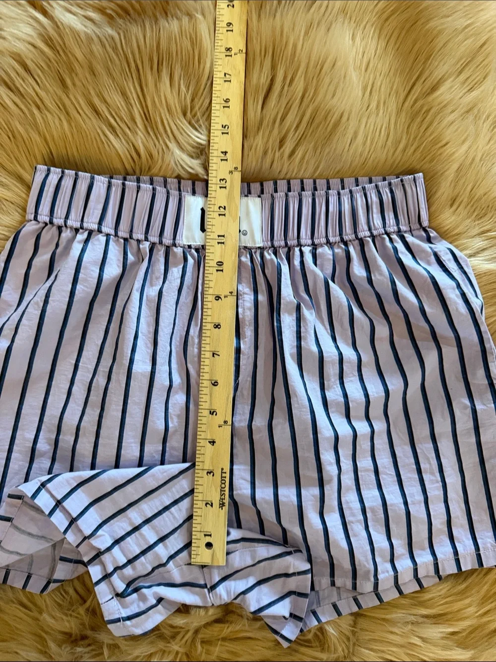 Dressed in Lala Boxer Shorts Magical Creature Purple Lavender Lilac Striped S/M